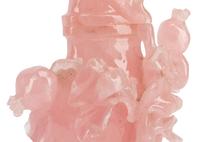 A Chinese Export Carved Rose Quartz Vase