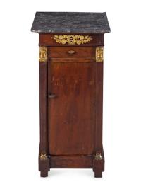 An Empire Style Gilt Metal Mounted Mahogany Side Cabinet
