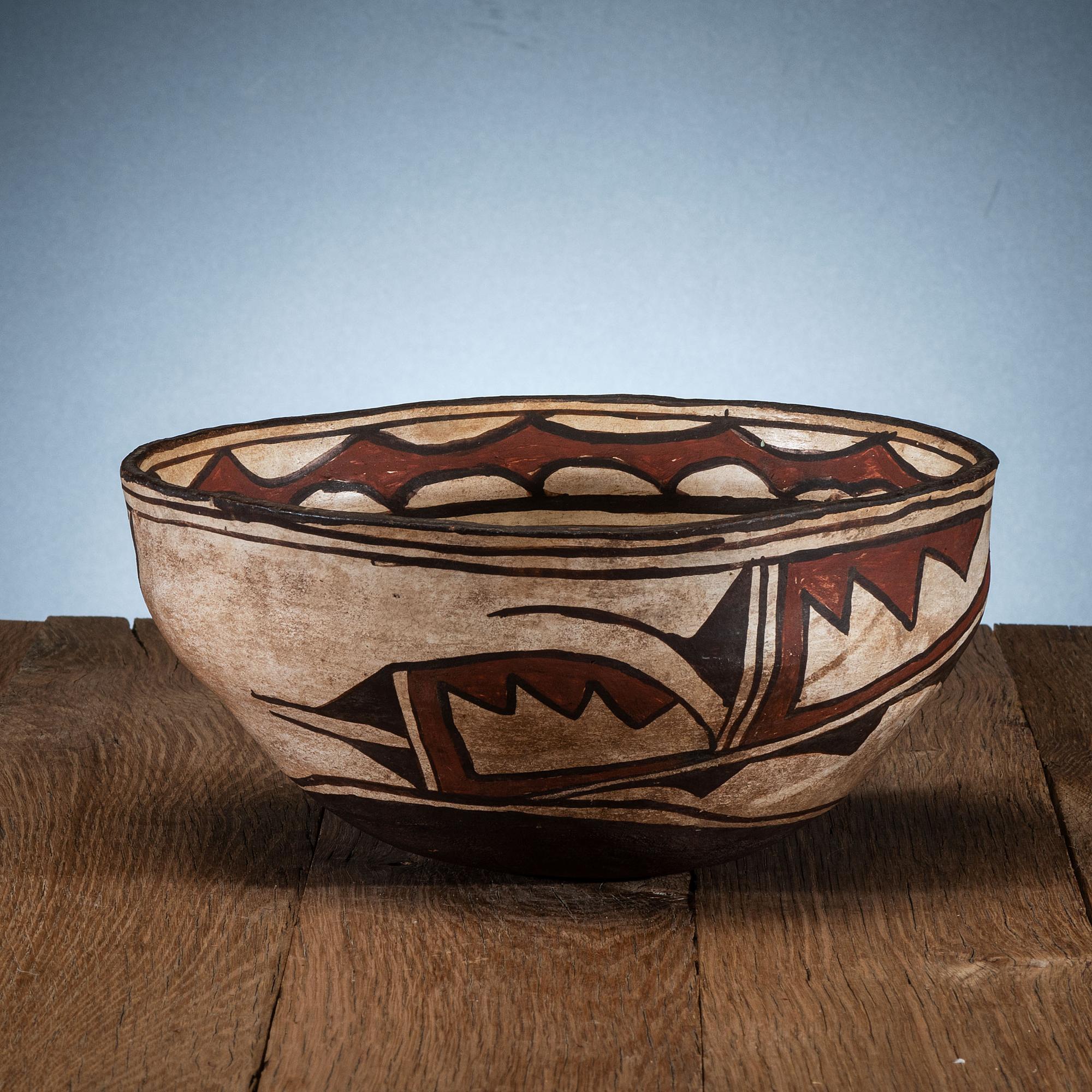 Zuni Polychrome Pottery Bowl