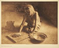 Edward Curtis (American, 1868-1952) — The Potter Mixing Clay Plate 419