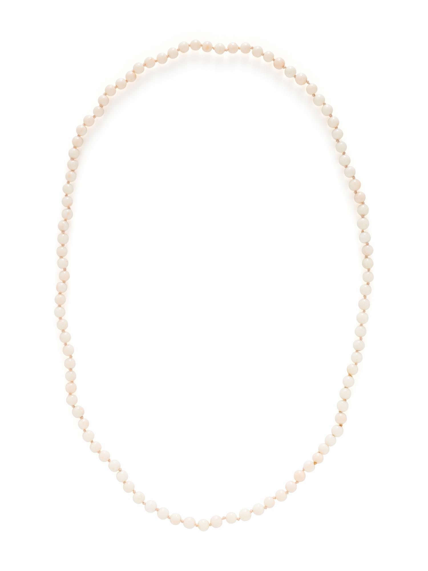 COLLECTION OF YELLOW GOLD, ANGEL SKIN CORAL AND SEED PEARL JEWELRY