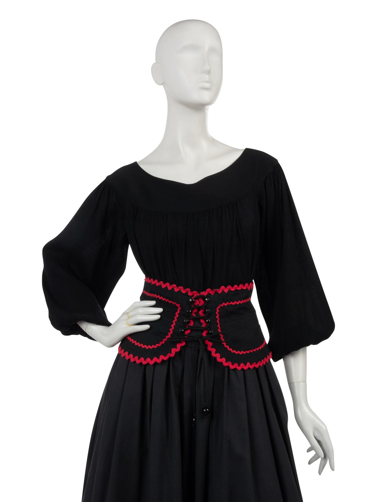 Four Piece Saint Laurent Rive Gauche Peasant Ensemble, 1970s