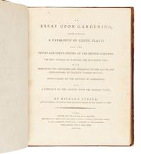 STEELE, Richard (bap. 1672-1729). An Essay Upon Gardening, containing a Catalogue of Exotic Plants for the Stoves and Green-houses of the British Gardens . York: for the Author by G. Peacock, 1793.