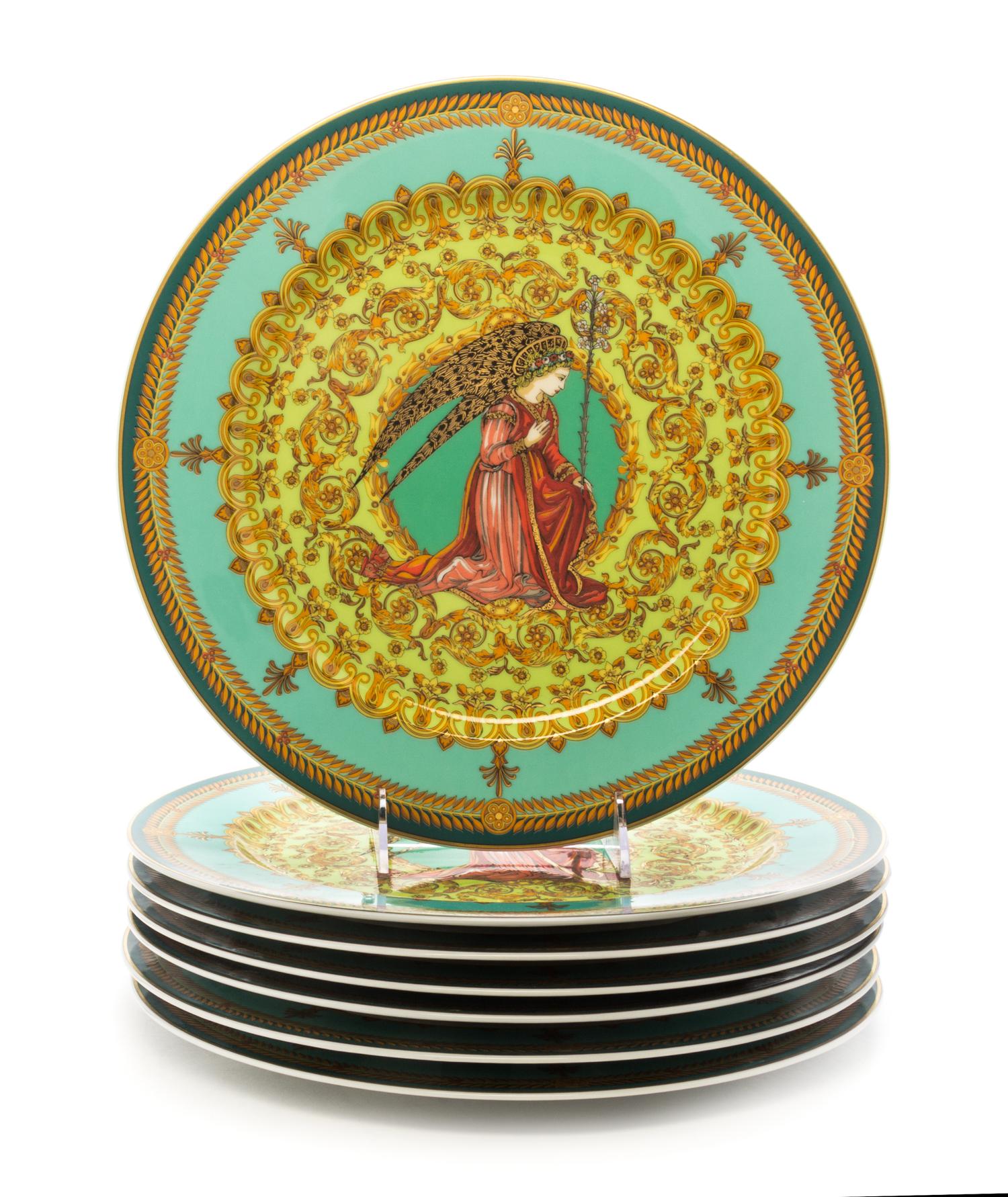 A Group of Rosenthal Porcelain Christmas Plates Diameter 12 inches. — GIANNI VERSACE, 1995
