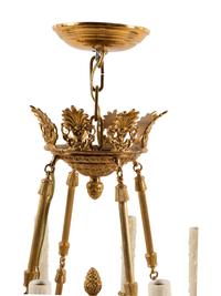 An Empire Style Gilt Bronze Eight-Light Chandelier