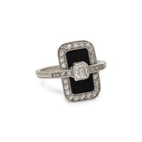 ONYX AND DIAMOND RING