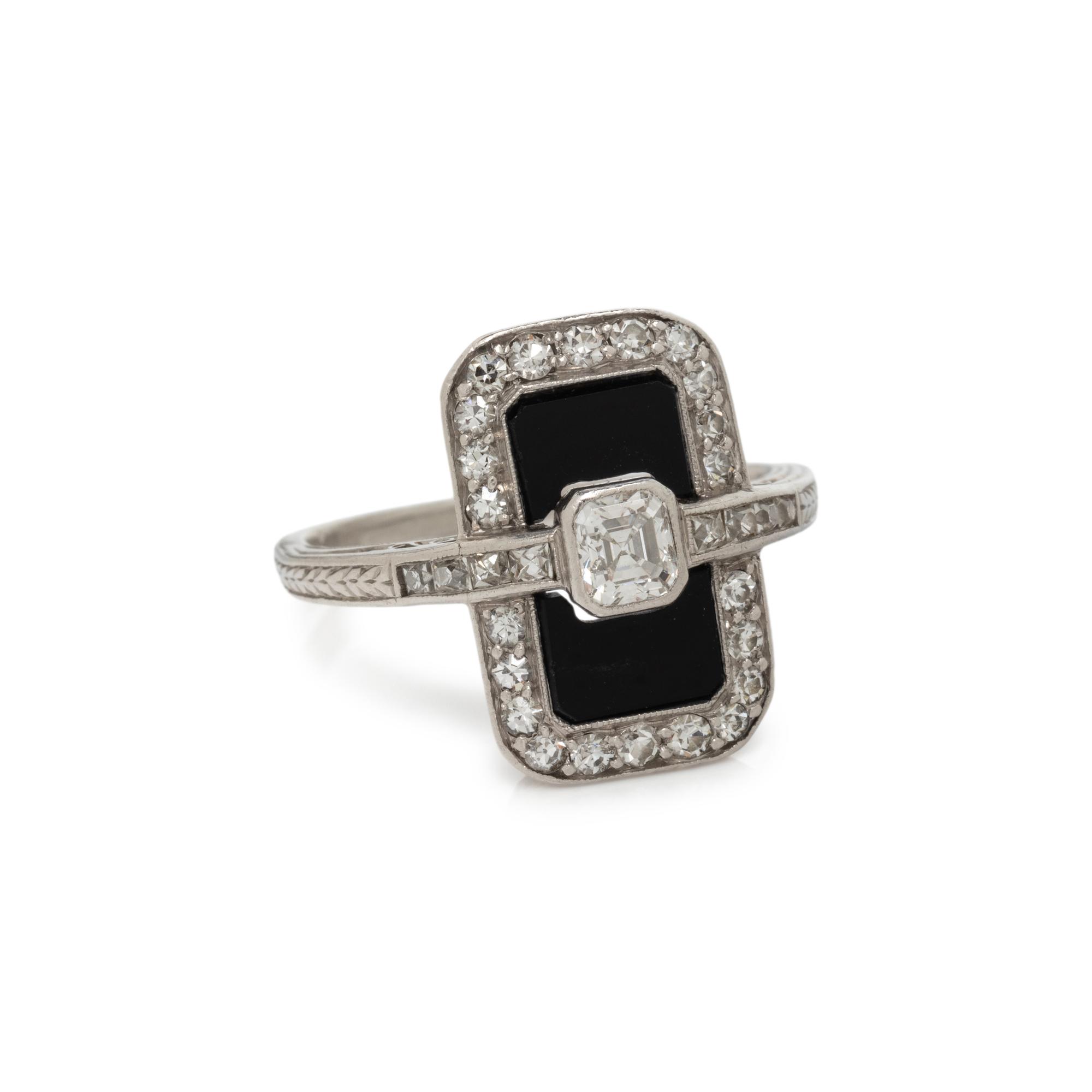 ONYX AND DIAMOND RING