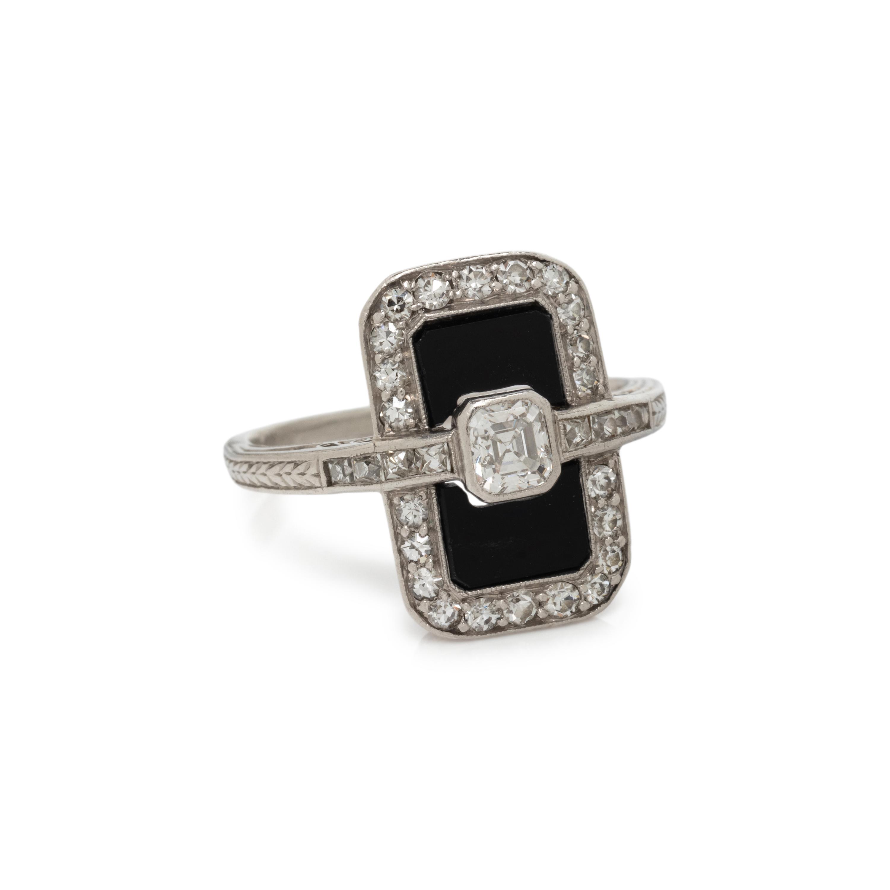 ONYX AND DIAMOND RING