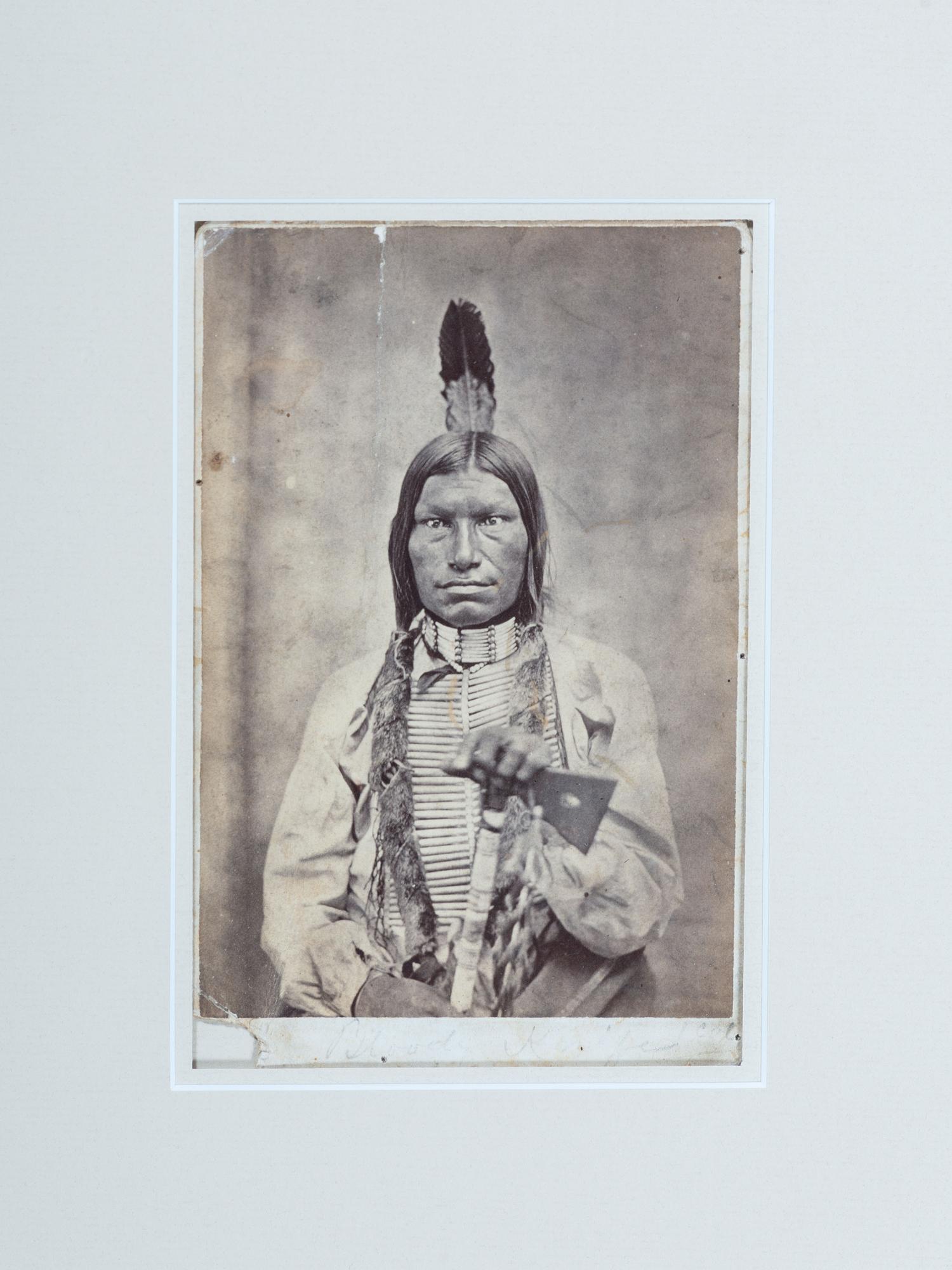 [NATIVE AMERICANS]. A group of photographs and prints of Native American subjects, highlighted by cabinet card of Oglala Lakota Chief Low Dog.