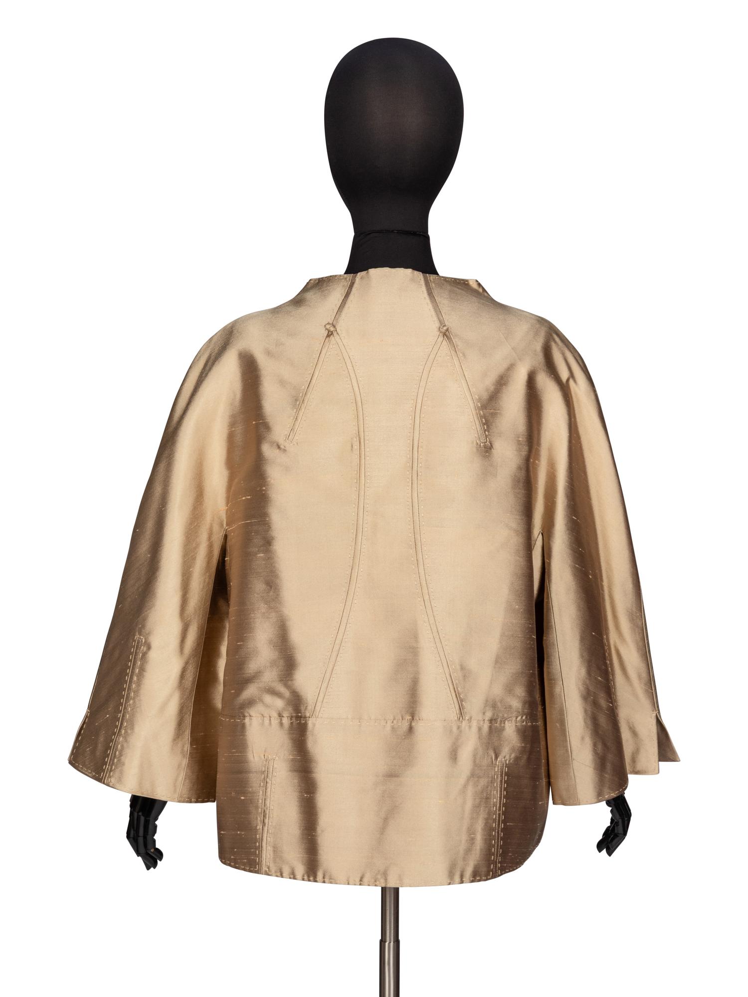 Ralph Rucci, Gold Silk Shantung Jacket