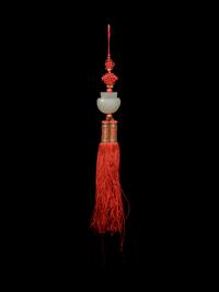 A White Jade Purse-Form Pendant