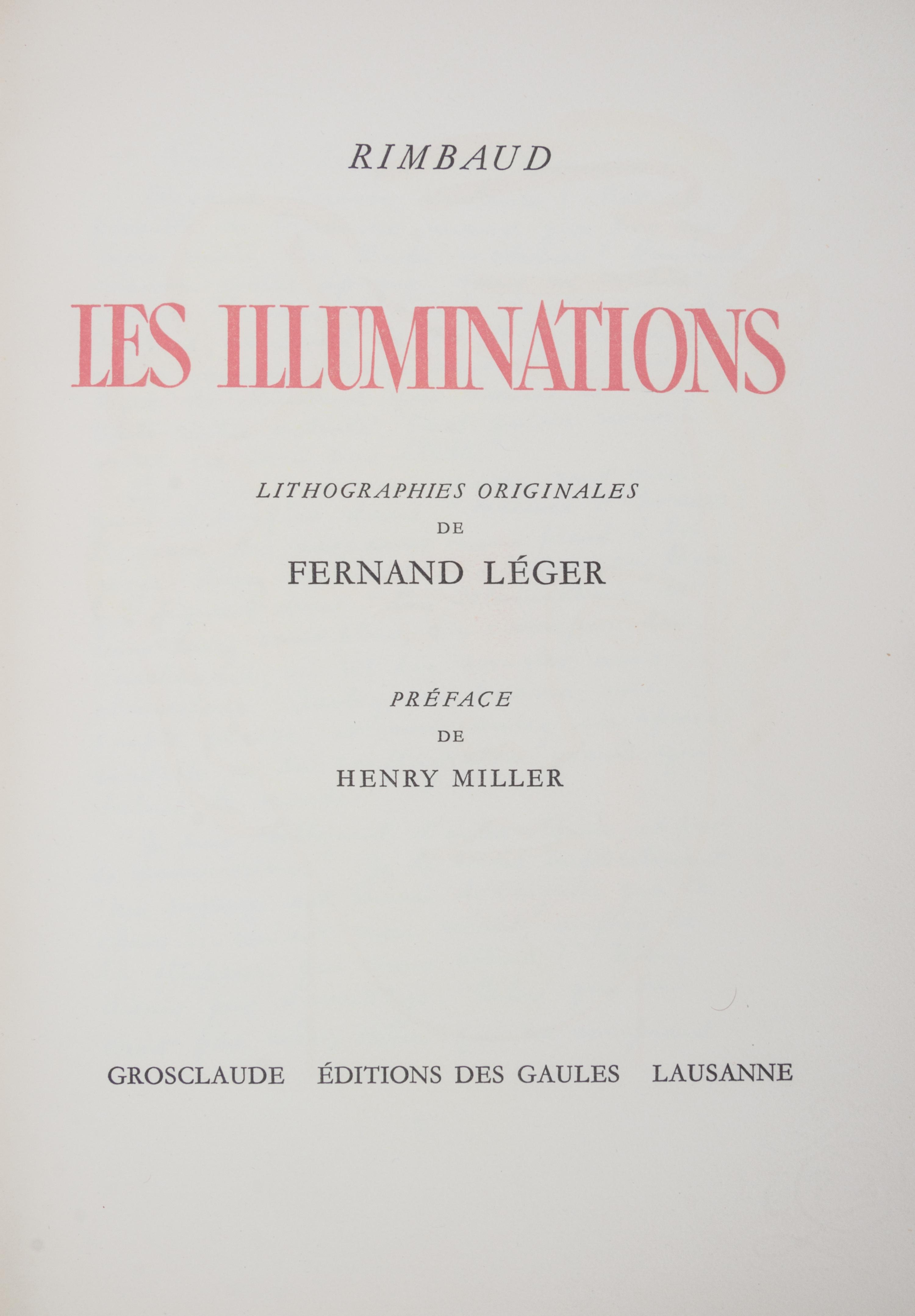 (LEGER, FERNAND) RIMBAUD, ARTHUR. Les Illuminations. Lausanne, 1949. Limited, signed. Finely bound.