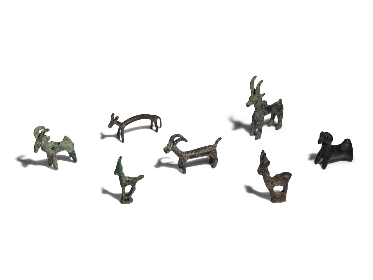 Seven Near Eastern and Roman Bronze Animals