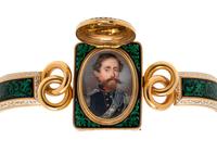 ENAMEL AND SEED PEARL PORTRAIT BRACELET