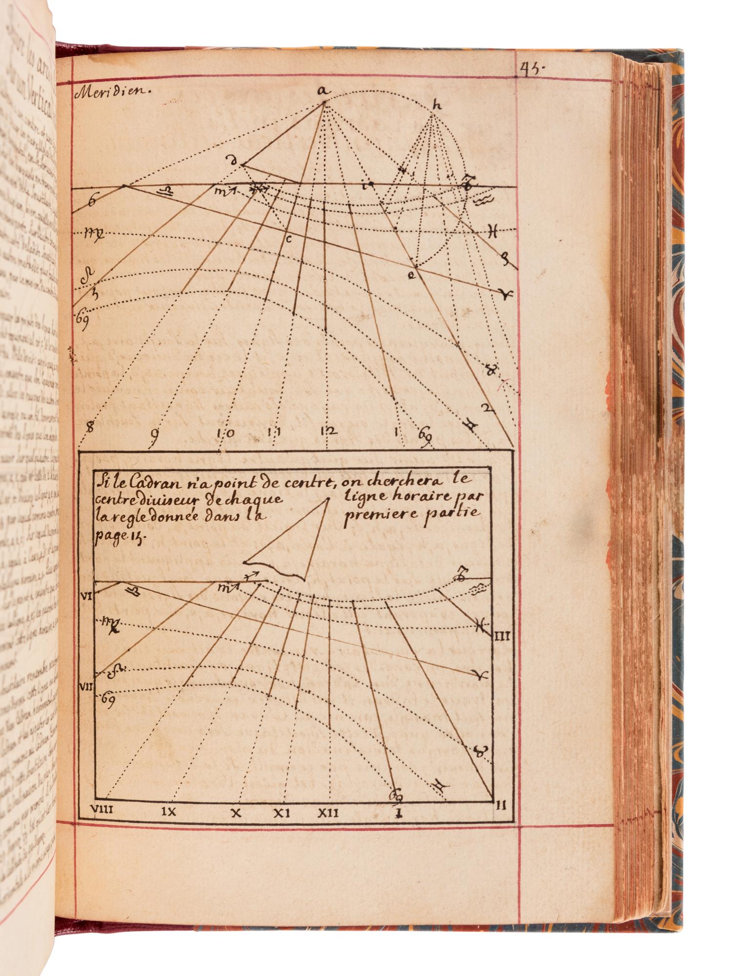 [MANUSCRIPT - SUN DIALS]. "Traité De Gnomonique. Premiere partie [-Seconde partie] [-Troisieme Partie]." [Paris]: 1700.