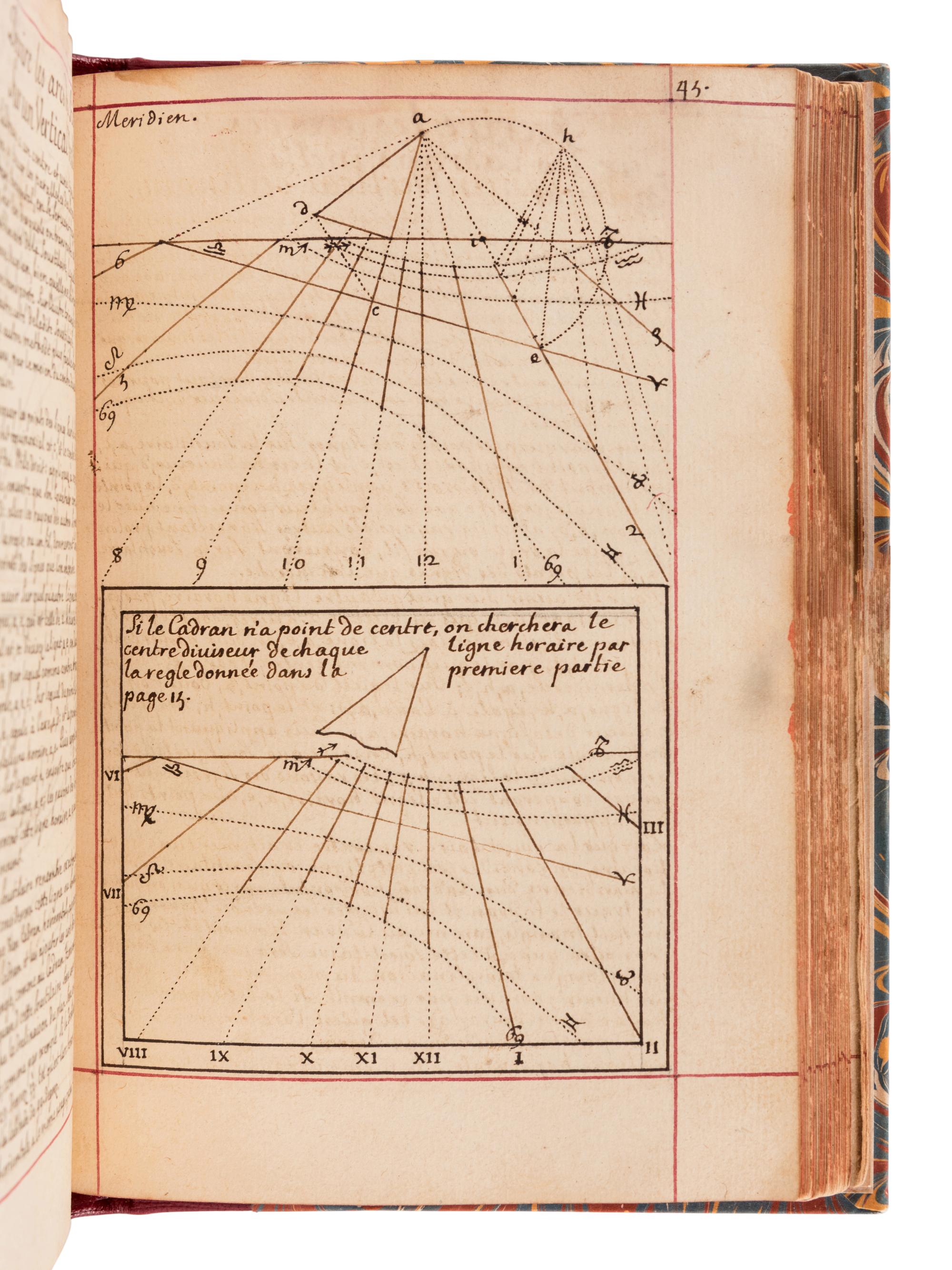 [MANUSCRIPT - SUN DIALS]. "Traité De Gnomonique. Premiere partie [-Seconde partie] [-Troisieme Partie]." [Paris]: 1700.