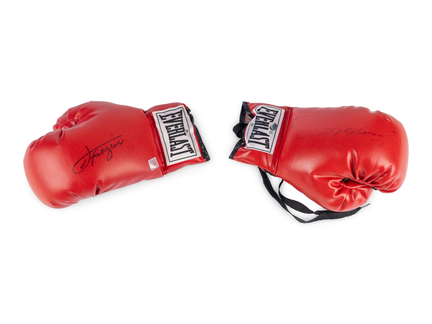 A Group of Boxing Champions Signed Autograph Items Including Muhammad Ali (Beckett Authentication Services Letter)