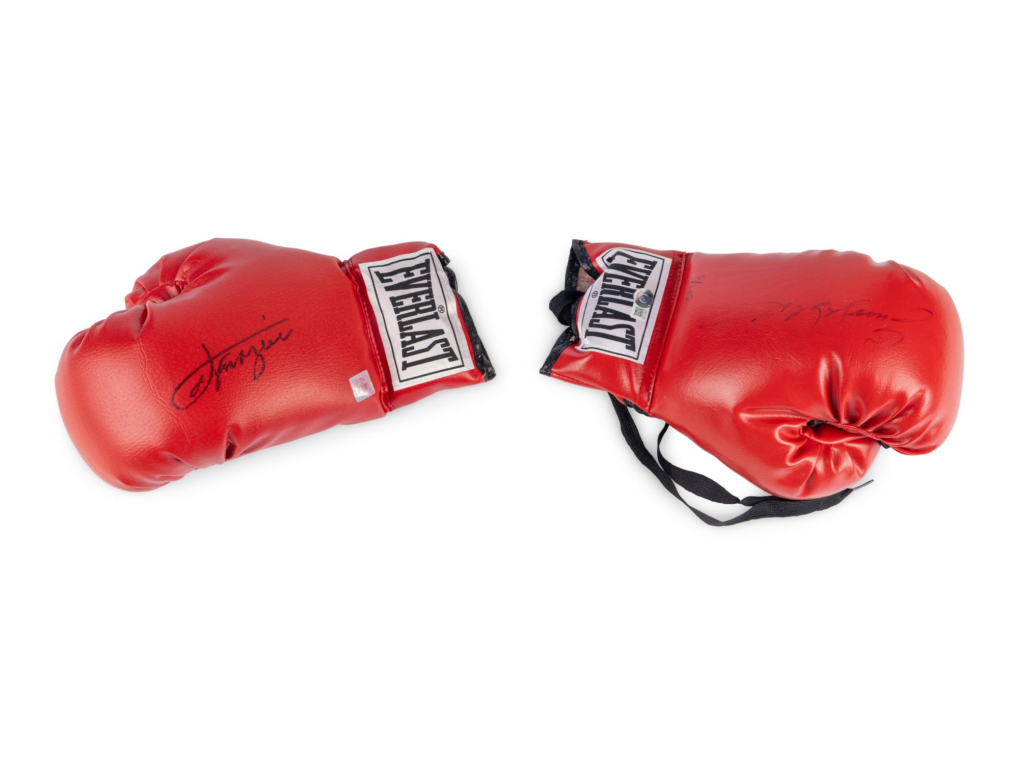 A Group of Boxing Champions Signed Autograph Items Including Muhammad Ali (Beckett Authentication Services Letter)
