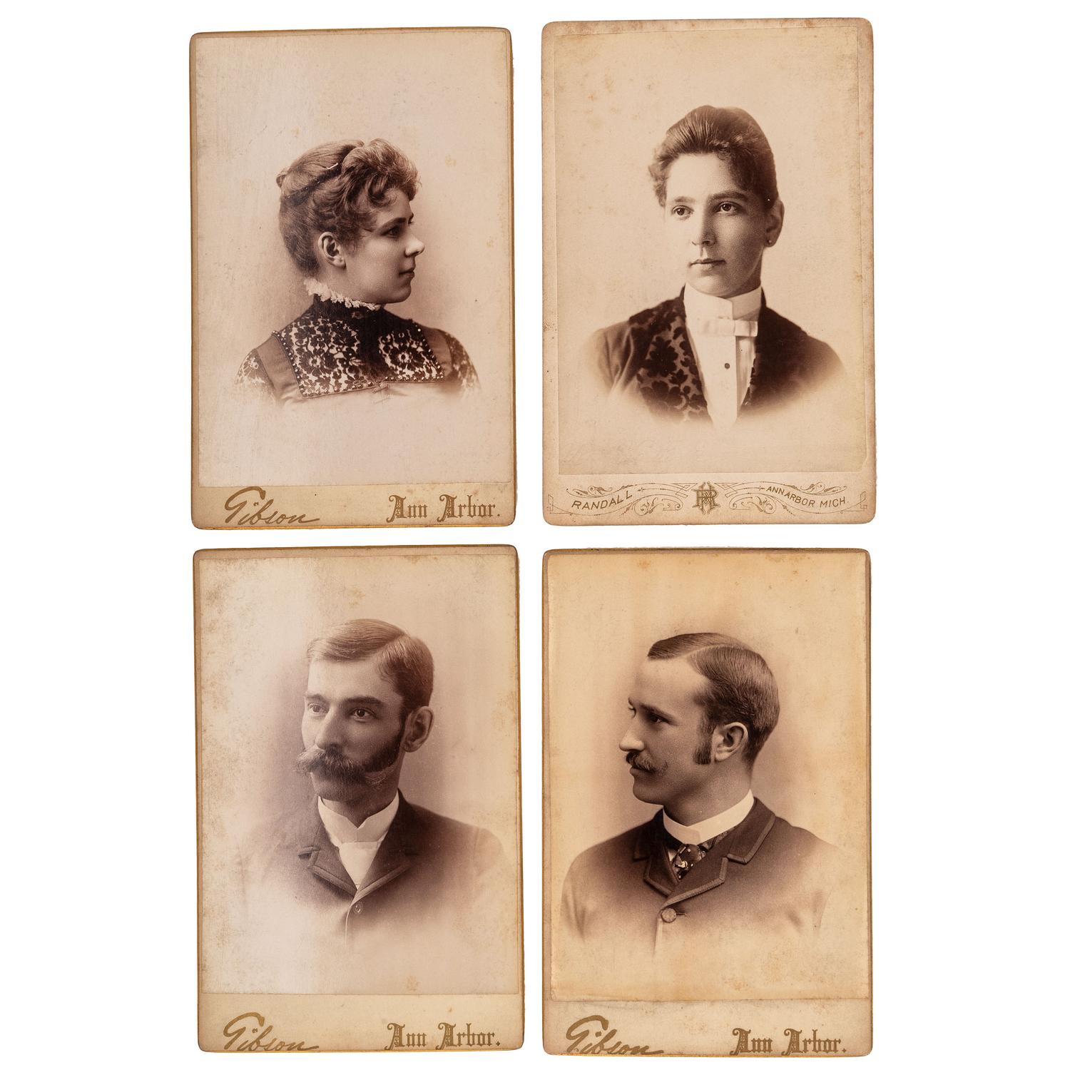 [EARLY PHOTOGRAPHY]. A group of 83 cabinet cards, including members of the University of Michigan School of Dentistry, 1887.