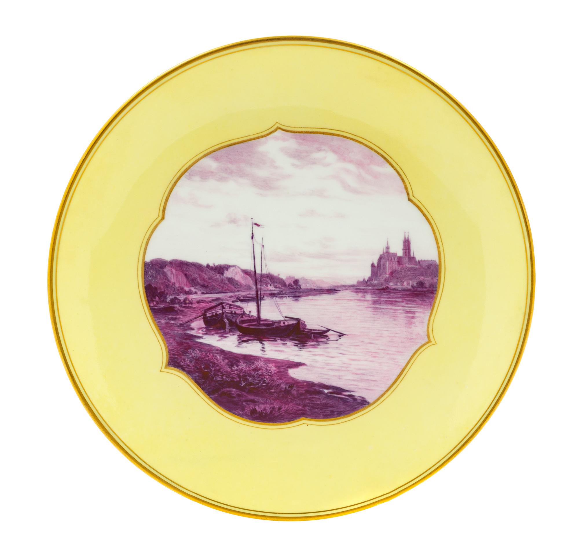 A Meissen Porcelain Cabinet Plate Diameter 9 3/4 inches. — 19TH CENTURY