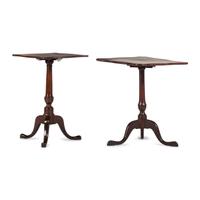 A Federal Figured Mahogany Handkerchief Tilt-Top Candlestand