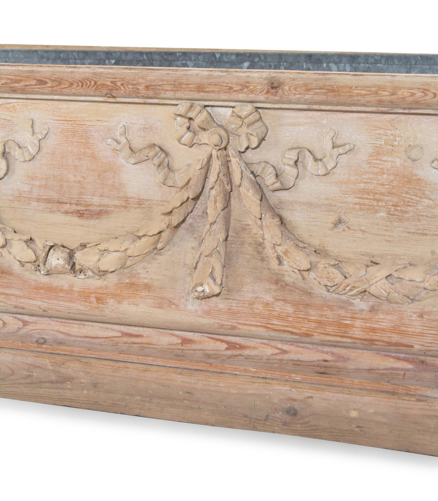 A Neoclassical Style Painted Wood Jardinière