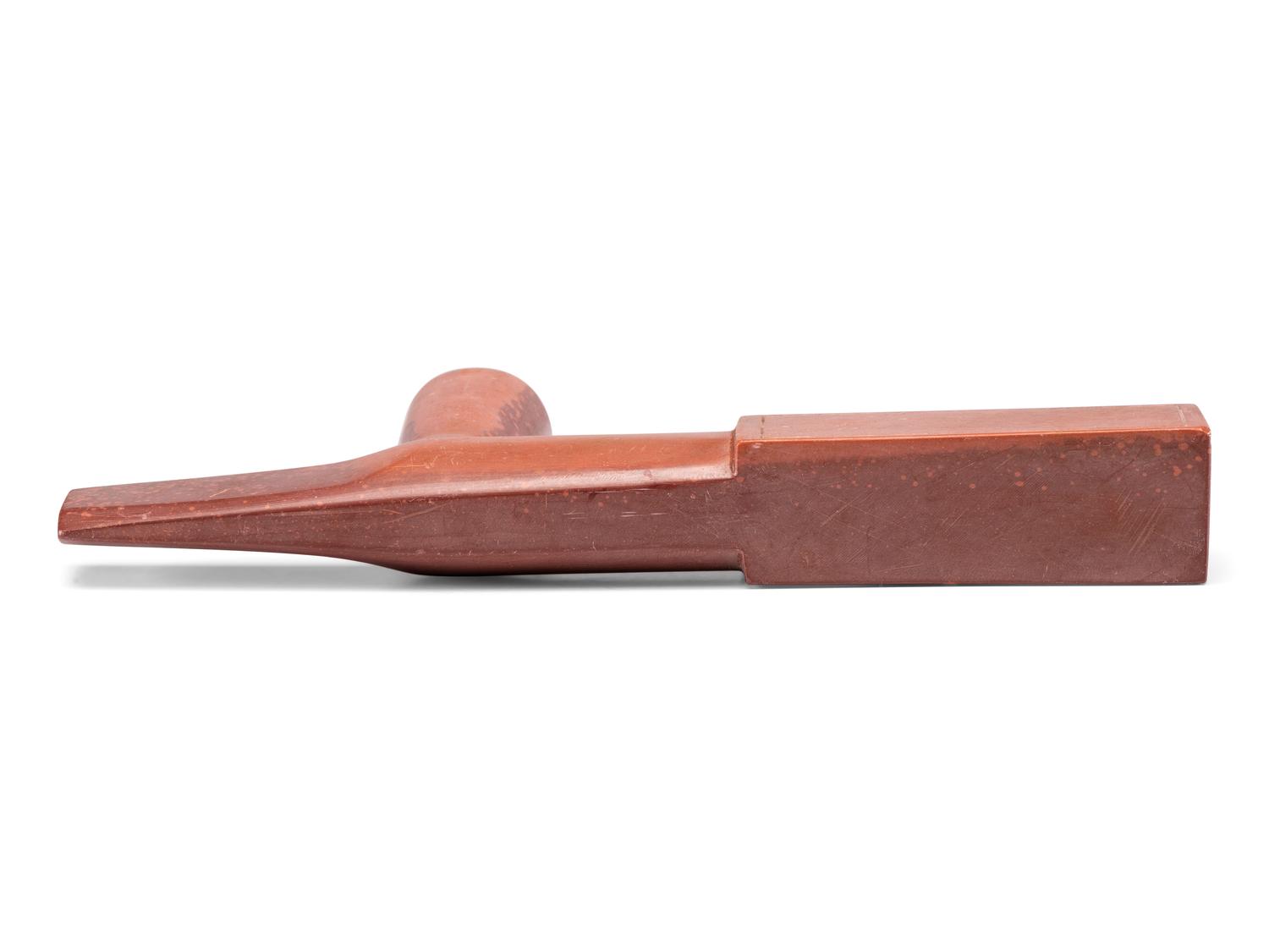 Catlinite Pipe Bowl, Made at Bishop Whipple Mission, Minnesota