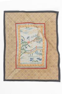Five Chinese Silk Embroidery Panels