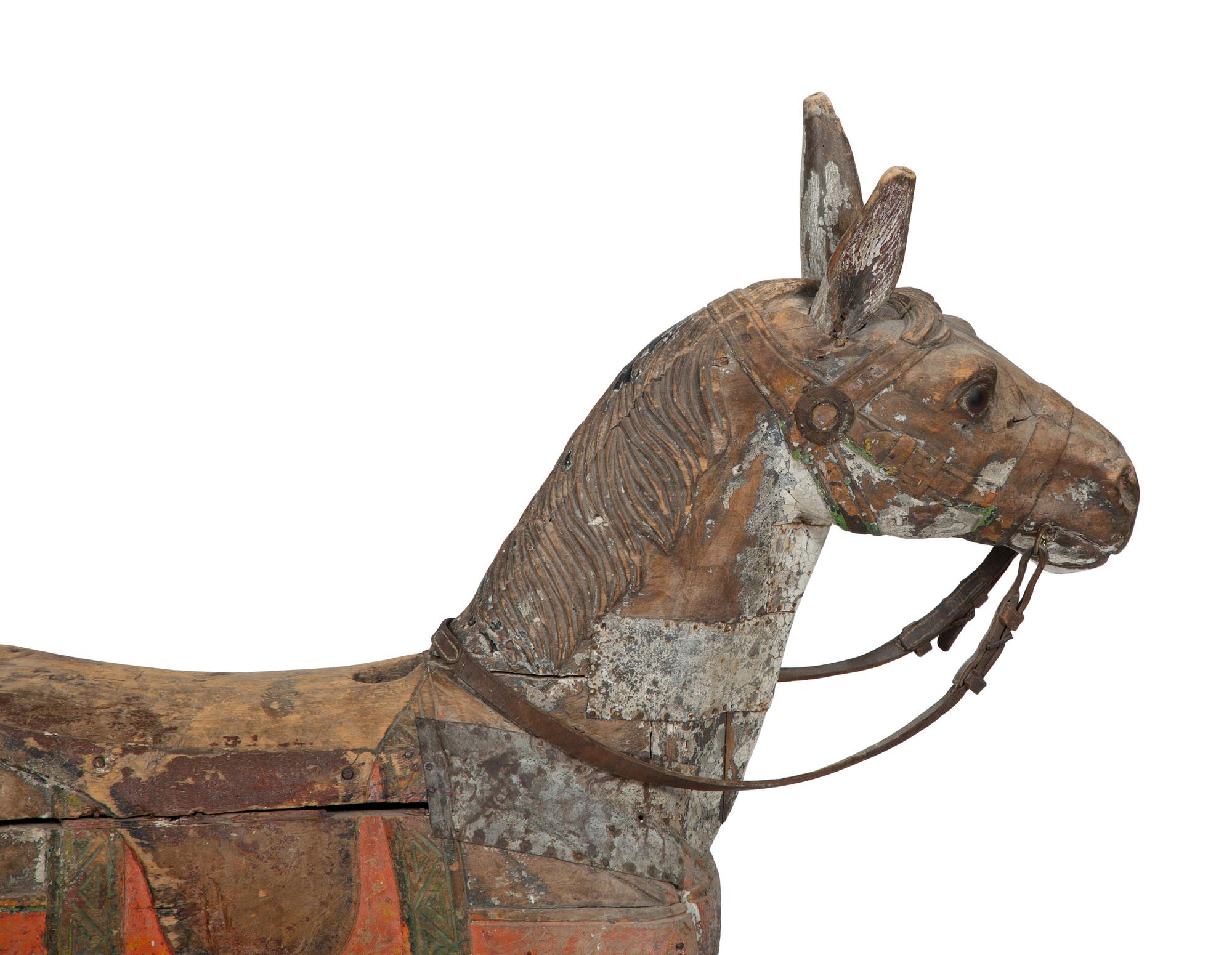 A Painted Wood Carousel Horse