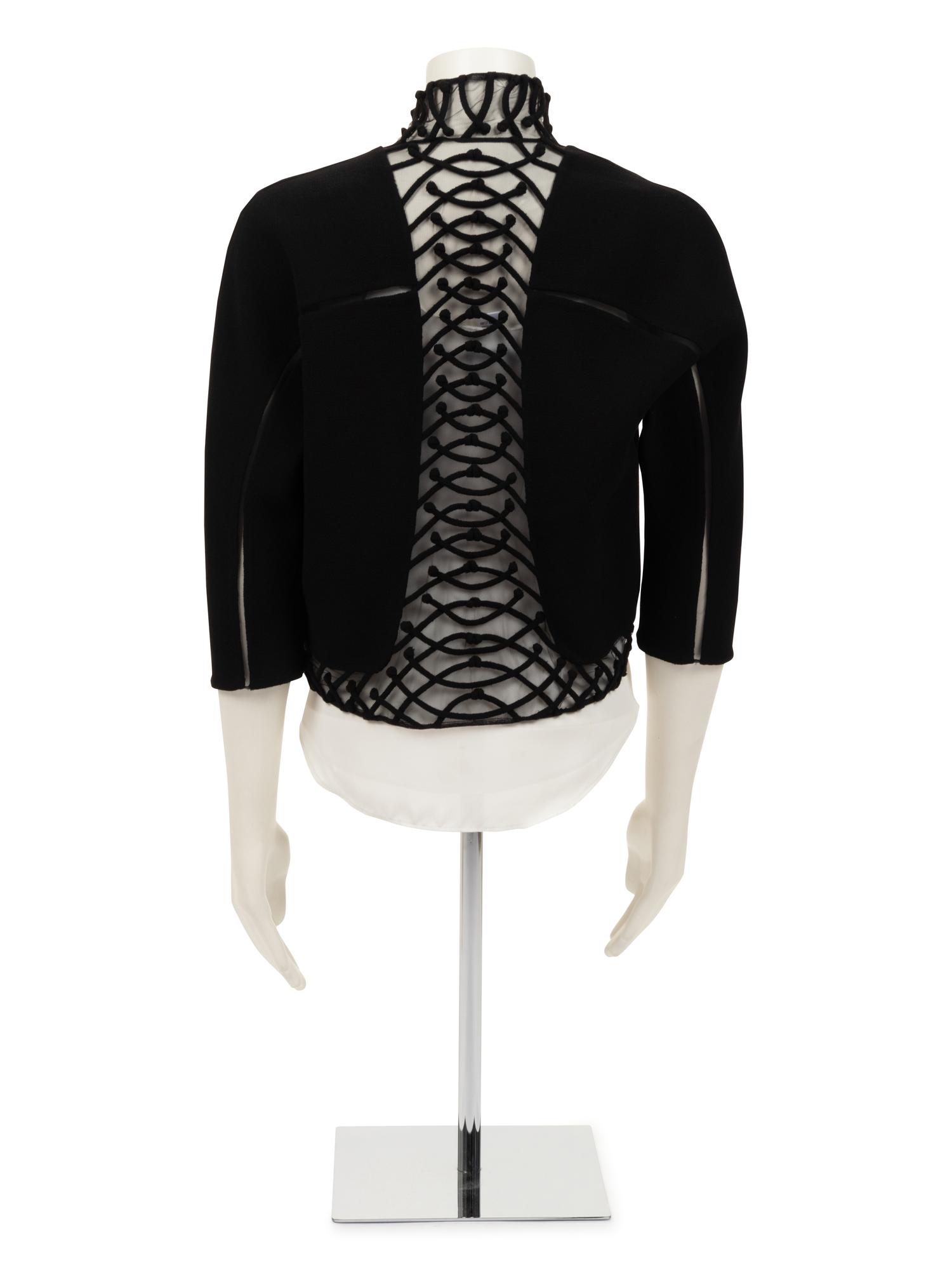 Ralph Rucci Crepe and Net Bolero Jacket