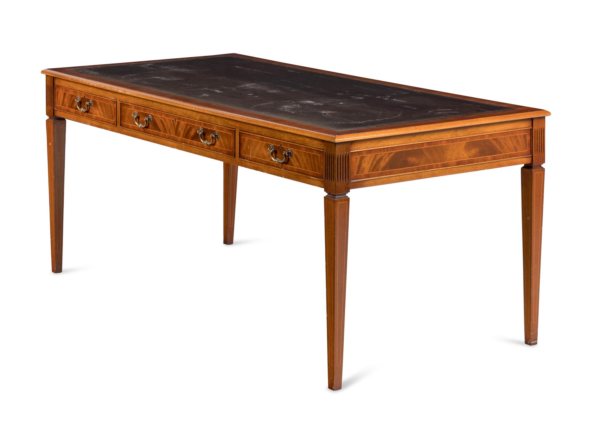 A George III Style Mahogany Library Table