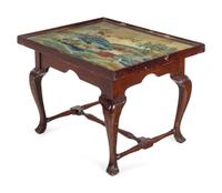 A Georgian Style Needlepoint-Inset Table