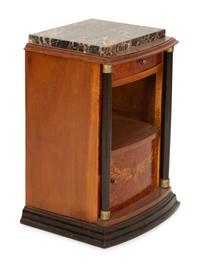 A French Art Deco Marble Top Night Stand