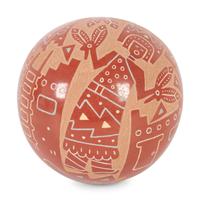 Sgraffito Seed Jar