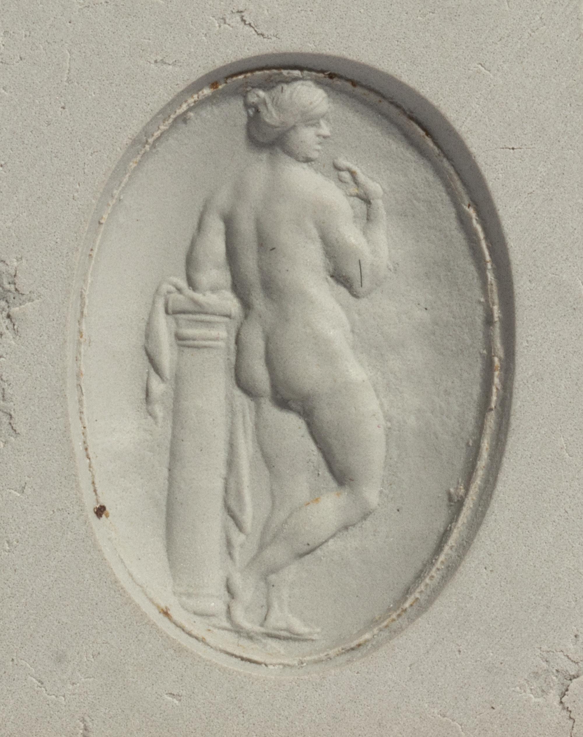 A Greek Glass Ring Stone with the Goddess Venus — Set in a gold ring