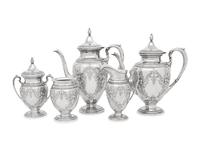 An American Silver Five-Piece Tea and Coffee Service