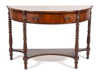 A Neoclassical Style Mahogany Console Table Height 30 1/2 x width 46 x depth 18 3/4 inches. — 20TH CENTURY