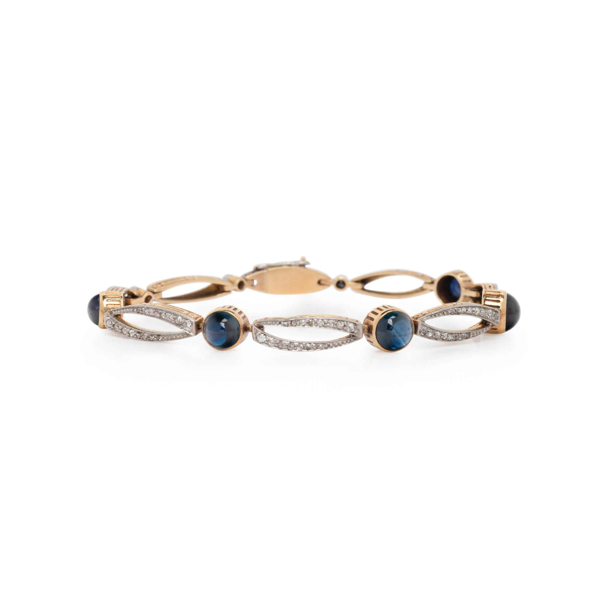 BELLE ÉPOQUE, SAPPHIRE AND DIAMOND BRACELET
