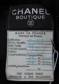 A Chanel Black Velvet Double Breasted Dress, Size 42.