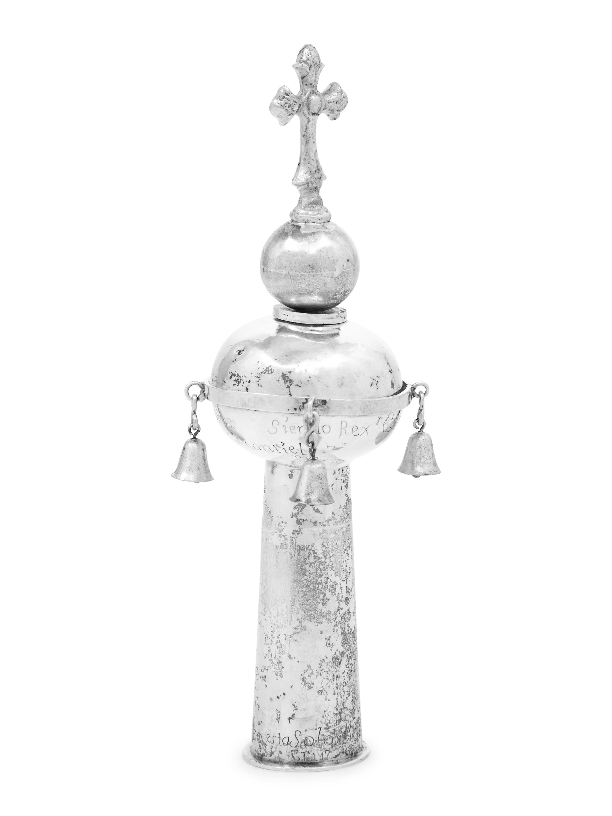 A Spanish Colonial Silver Processional Finial