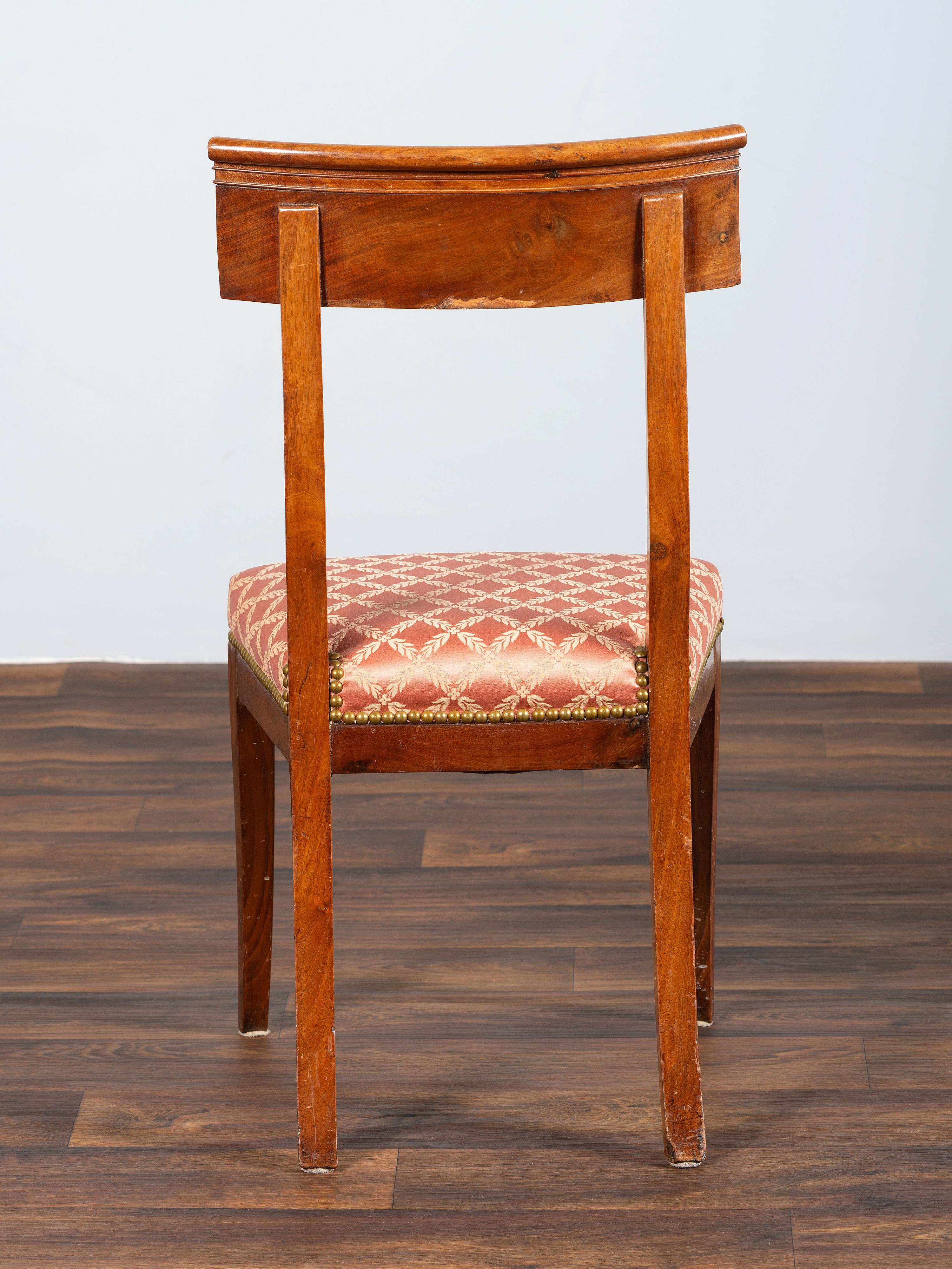 Six Empire Mahogany Side Chairs