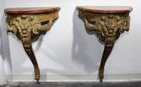 A Pair of Italian Style Console Tables Height 39 inches.