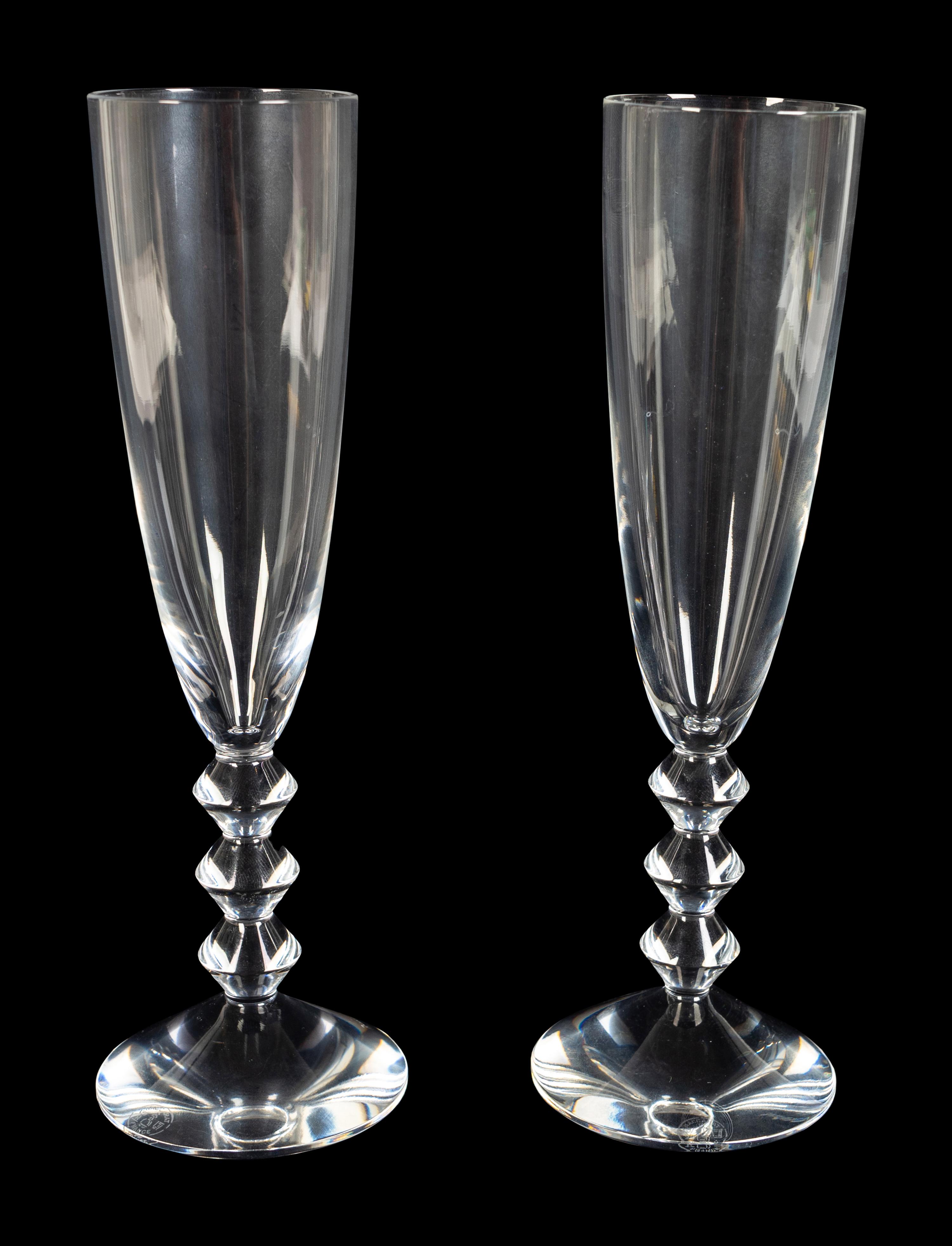 A Set of Eight Baccarat Champagnes