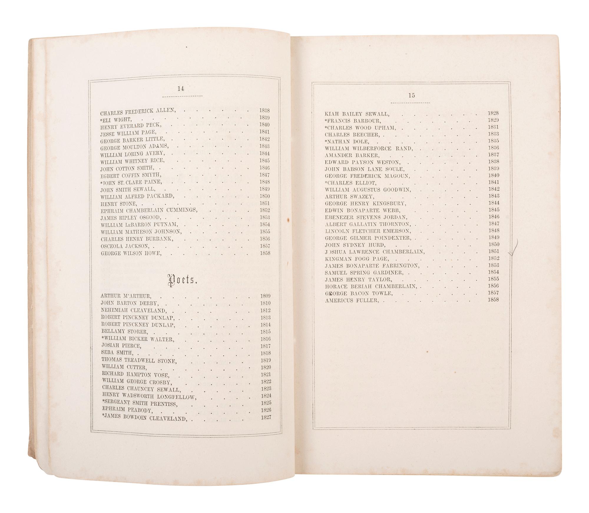 [CHAMBERLAIN, Joshua L.] Chamberlain's inscribed copy of Fables de La Fontaine, plus.