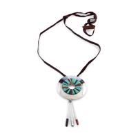 Silver Pendant, with Mosaic Inlay