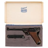 *Interarms "Swiss-Style" Mauser Eagle P.08 .30 Luger Pistol In Factory Box