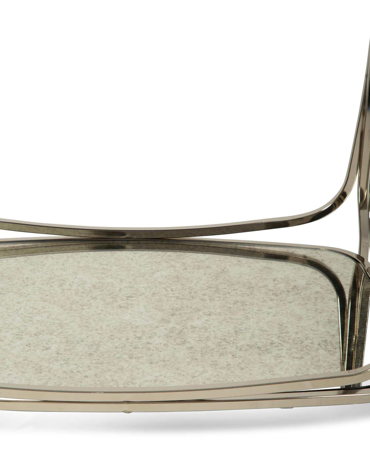 An Art Deco Style Chrome and Silvered Mirror Bar Cart — 20TH CENTURY