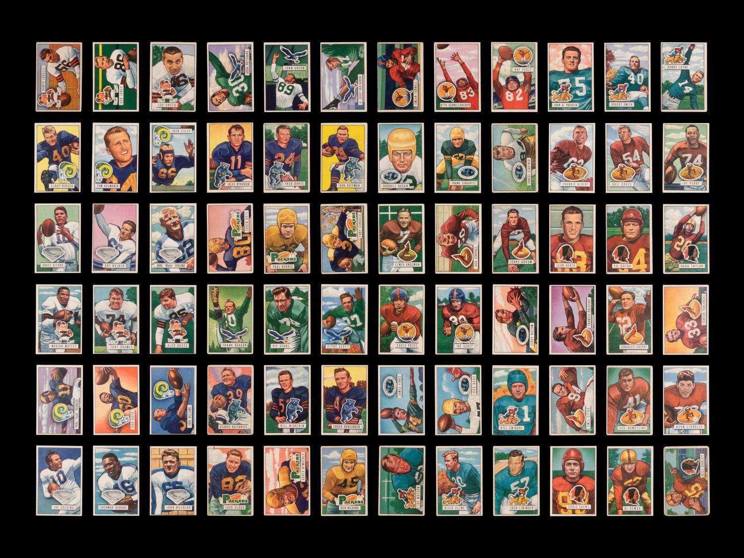 A Complete Set of 1951 Bowman Football Cards (144/144)