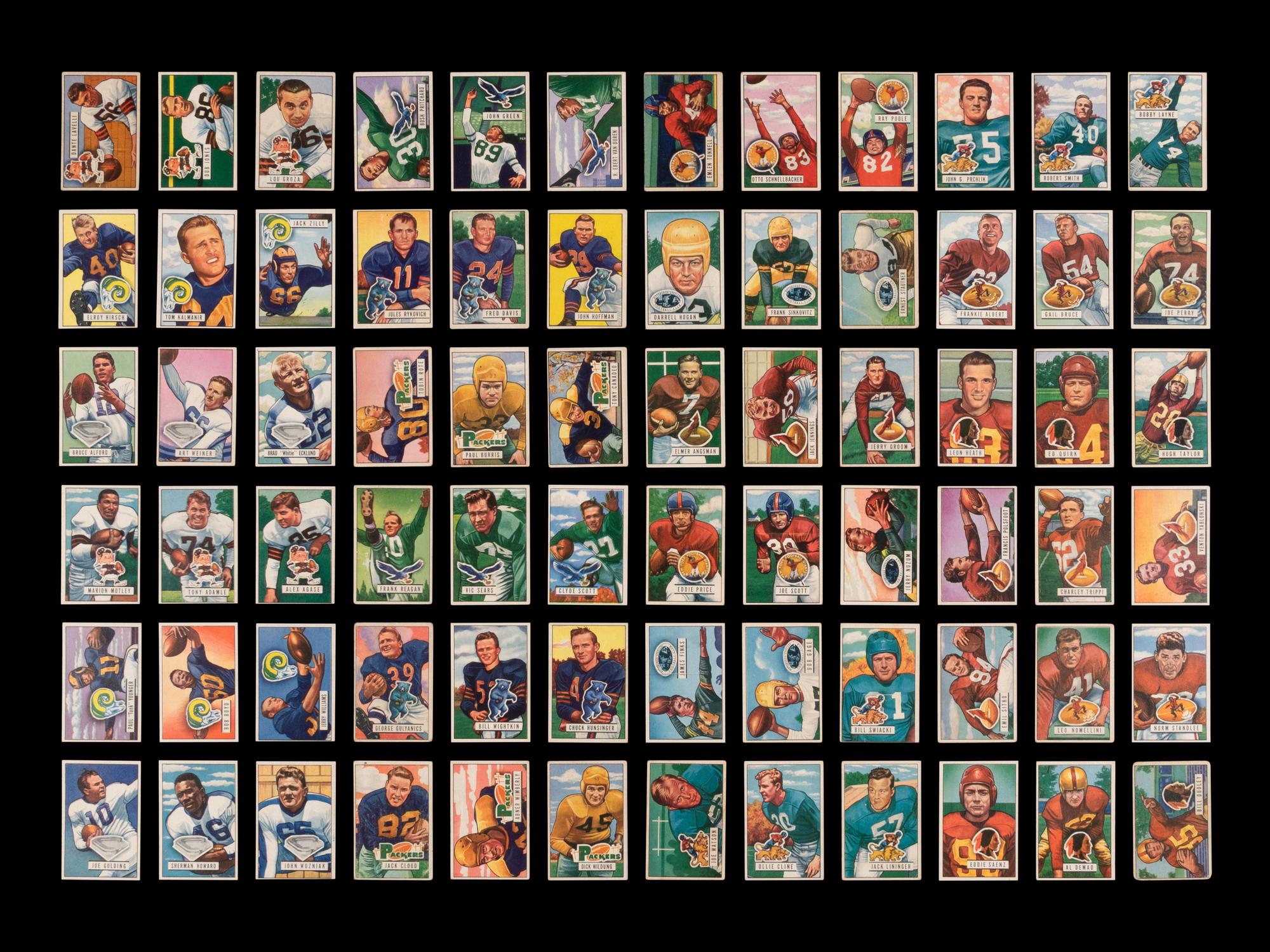 A Complete Set of 1951 Bowman Football Cards (144/144)
