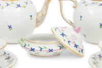 A Herend Porcelain Blue Garland Tea Service